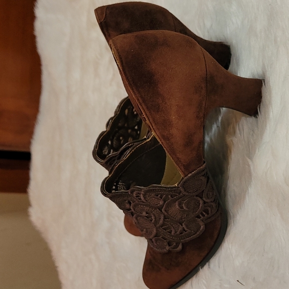 YVES SAINT LAURENT vintage mesh block shoe Size 35 - Picture 3 of 16